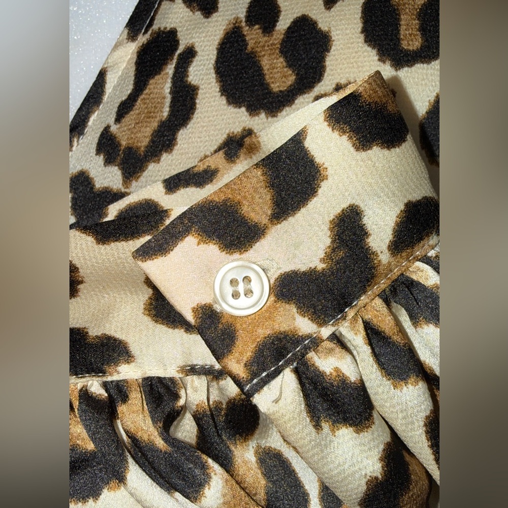 JODIFL SAMPLE piece Leopard Print Midi Dress NWOT best fits Small - Picture 4 of 9